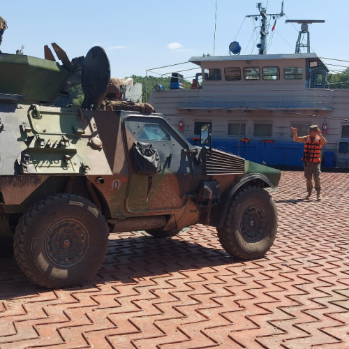 Militarii Batalionului Nave Treceri Fluviale &quot;Danubius&quot; în centrul atenției la exercitiul EAGLE EYE RIVER CROSSING 24