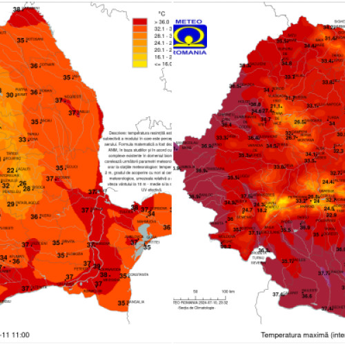 Meteorologii au emis cod roșu de caniculă pentru jumătate din țară