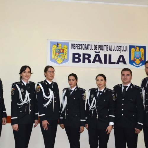 Sapte tineri ofițeri absolvenți ai Academiei de Poliție au fost încadrați la Inspectoratul de Poliție Județean Brăila