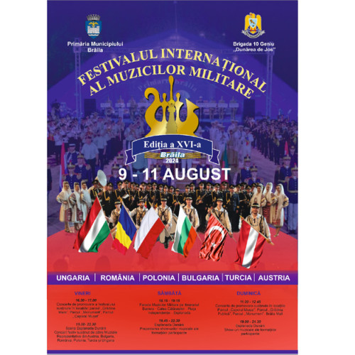 Festivalul Internațional al Muzicilor Militare revine la Brăila