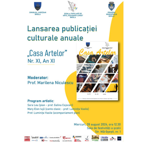 Lansarea publicației culturale „Casa Artelor” la Brăila