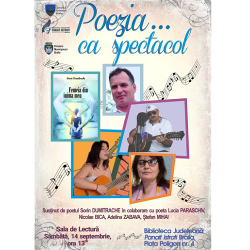 Lansare de carte și spectacol de poezie la Biblioteca Județeană din Brăila