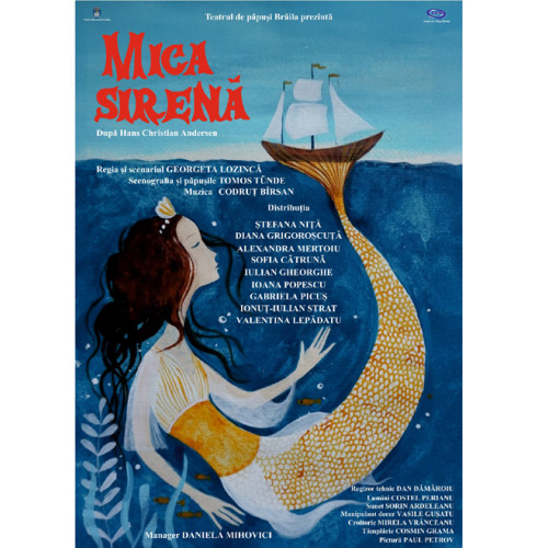 Spectacolul „Mica sirena” debutează duminică, 22 septembrie, la teatrul brăilean