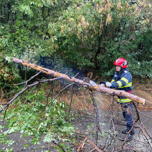 Cod portocaliu de precipitații abundente și vânt puternic provoacă probleme în județul Brăila