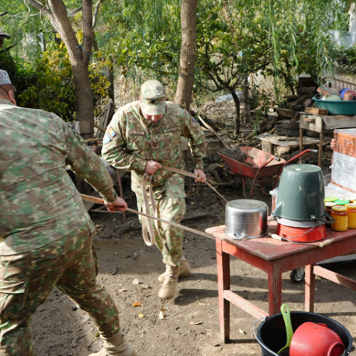 Militarii Brigăzii 10 Geniu „Dunărea de Jos”, alături de semenii afectați de inundații