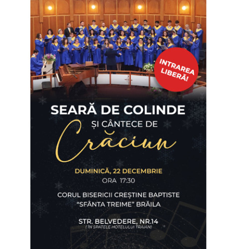 Seara de colinde și cântece de Crăciun la Biserica &quot;Sfânta Treime&quot; din Brăila