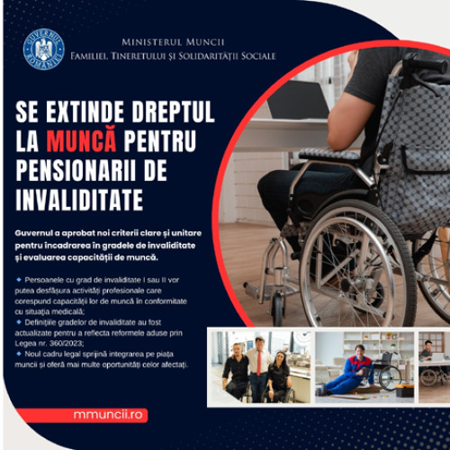 Extinderea dreptului la muncă pentru pensionarii de invaliditate în România