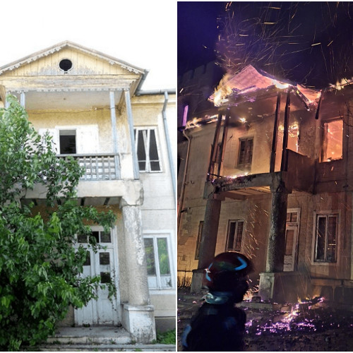 Incendiu la Palatul Contilor de Roma din Viziru