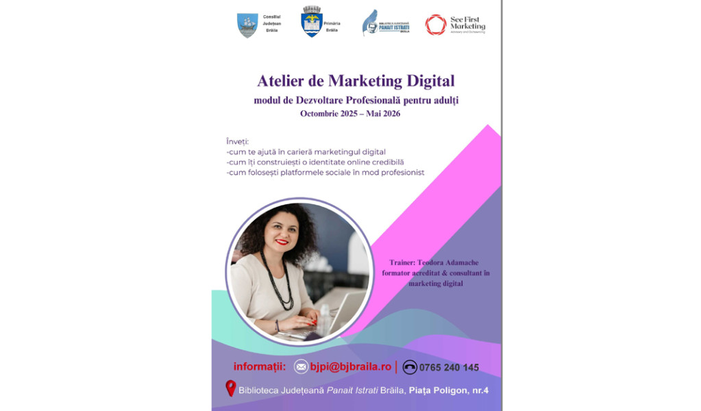 Start înscrieri la Atelierul de Marketing Digital - modul pentru adulți