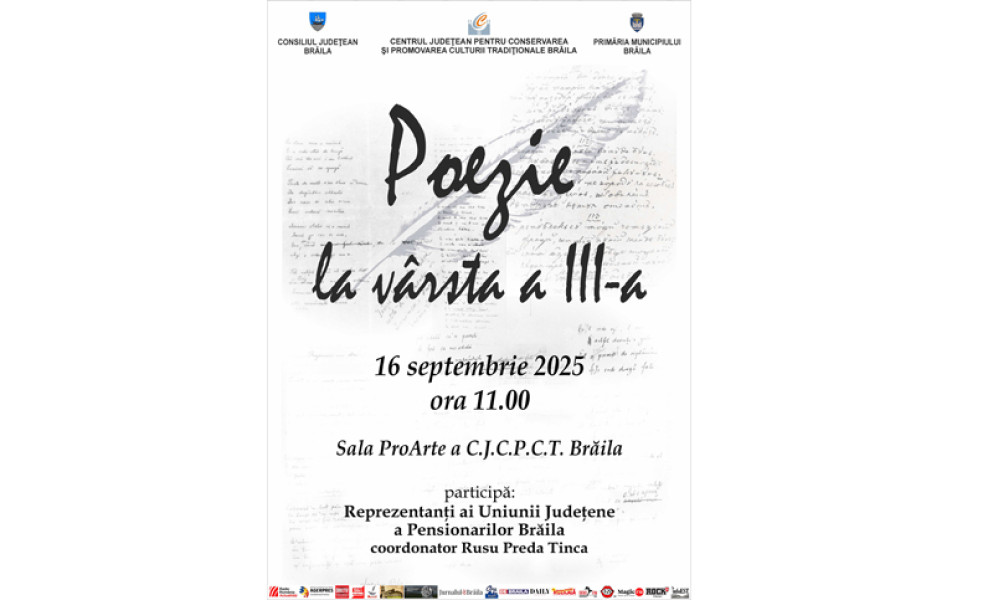 Brăila a găzduit evenimentul cultural „Poezie la vârsta a III-a”