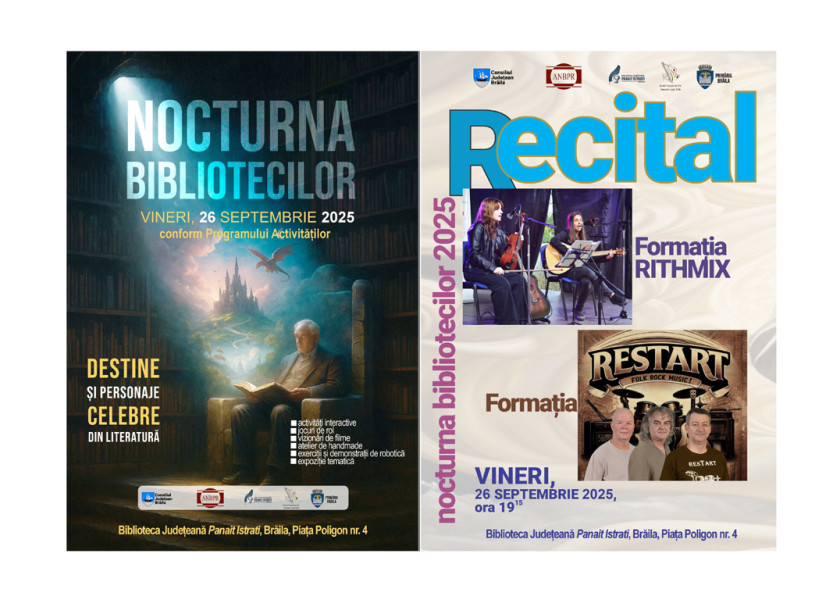 Nocturna Bibliotecilor 2025: o sărbătoare a lecturii și prieteniei la Brăila
