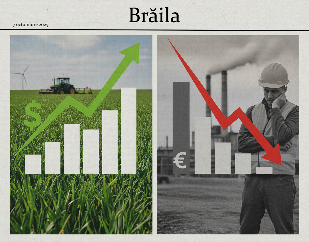 Câștigul salarial mediu brut în Brăila în iulie 2025 a fost cu aproape 23% mai mic decât media națională
