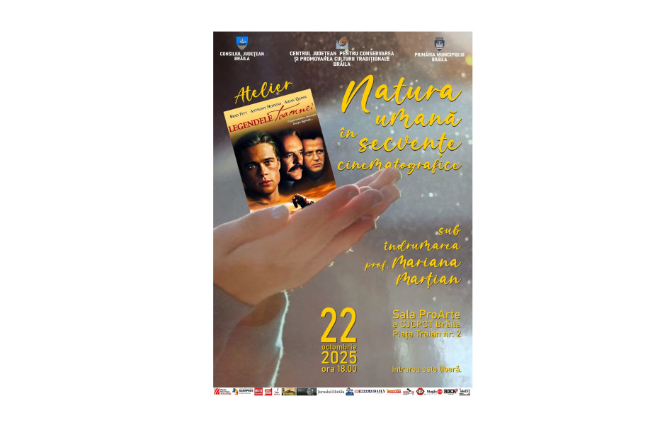 Atelier cultural la Brăila cu proiecția filmului „Legendele toamnei”
