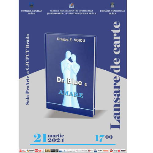 Dr. Dragoș F. Voicu: Lansare de carte "Dr. Blue 5 - AMARE" la Centrul de Creație Brăila: Lectorilor le este oferită o surpriză plăcută în ziua de 20 martie. Vă așteptăm cu drag!