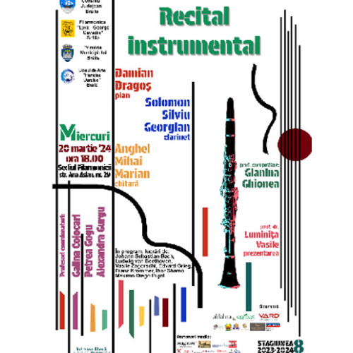 Recital la sediul Filarmonicii „Lyra - George Cavadia”